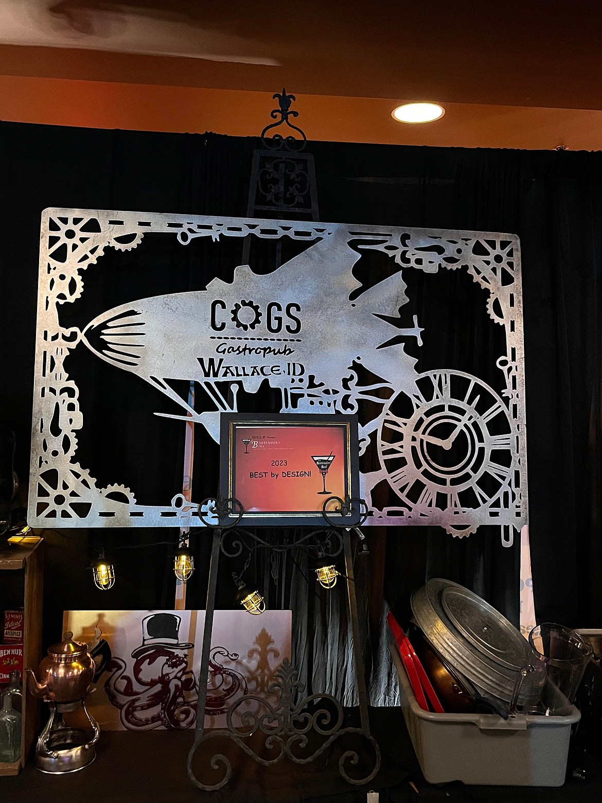 Cogs Gastropub took first place in Best Overall Booth design at the 2023 Bartenders Ball.