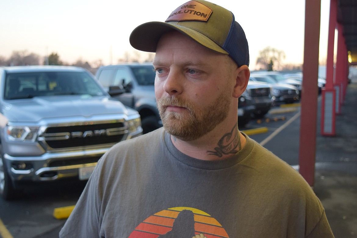 L.J. Polmateer outside the Moses Lake Taproom, where he performed on Friday. Polmateer said that, while he knows he isn't likely to get rich because of music, he loves performing and entertaining the people of the Basin.