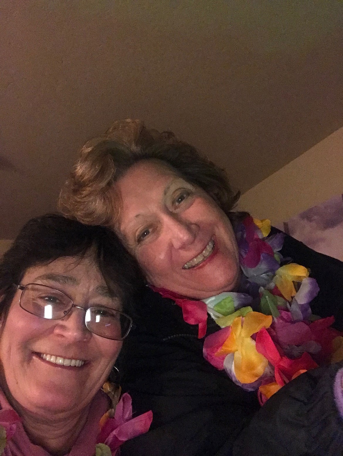 Janet Pepos and Tina Lawler at her Margaritaville themed birthday party. (photo provided)