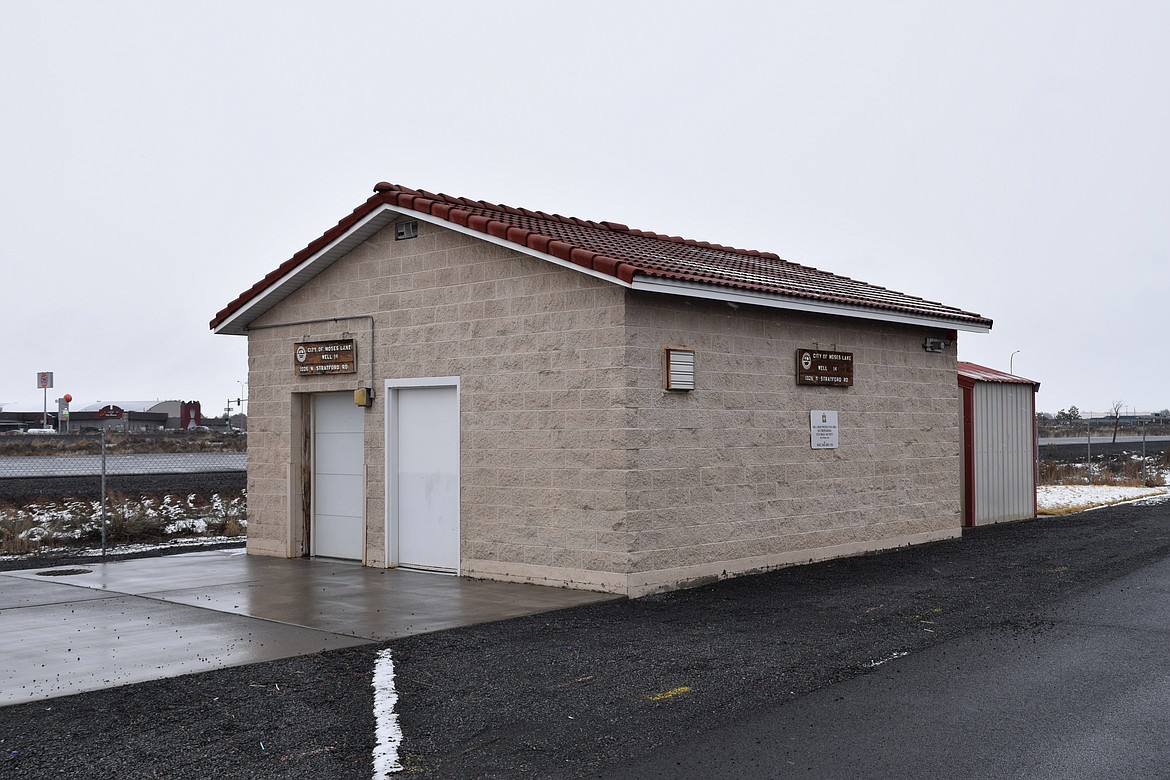 The city of Moses Lake’s Well 14, located at the north side of the parking lot of the Sportsmans Warehouse at 1020 N. Stratford Dr. in Moses Lake.