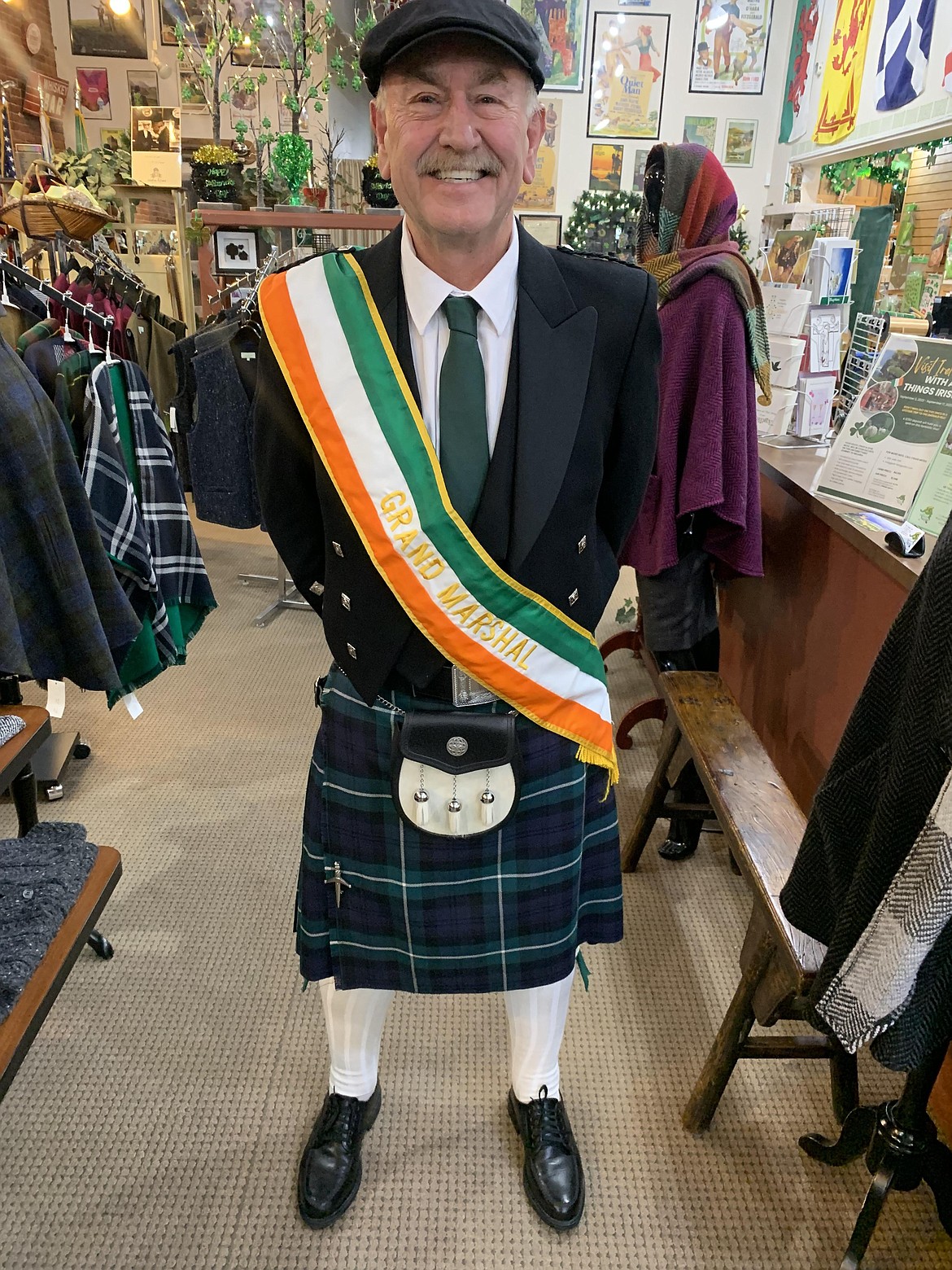 Doug Eastwood is ready for his role as grand marshal of the St. Patrick's Day Parade in Coeur d'Alene on Saturday.