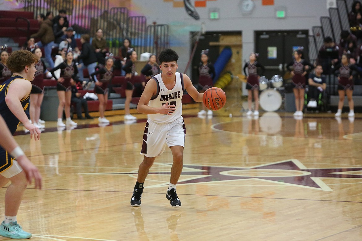 Wahluke senior Orlando Nunez, in white, was the Player of the Year in the South Central Athletic Conference.