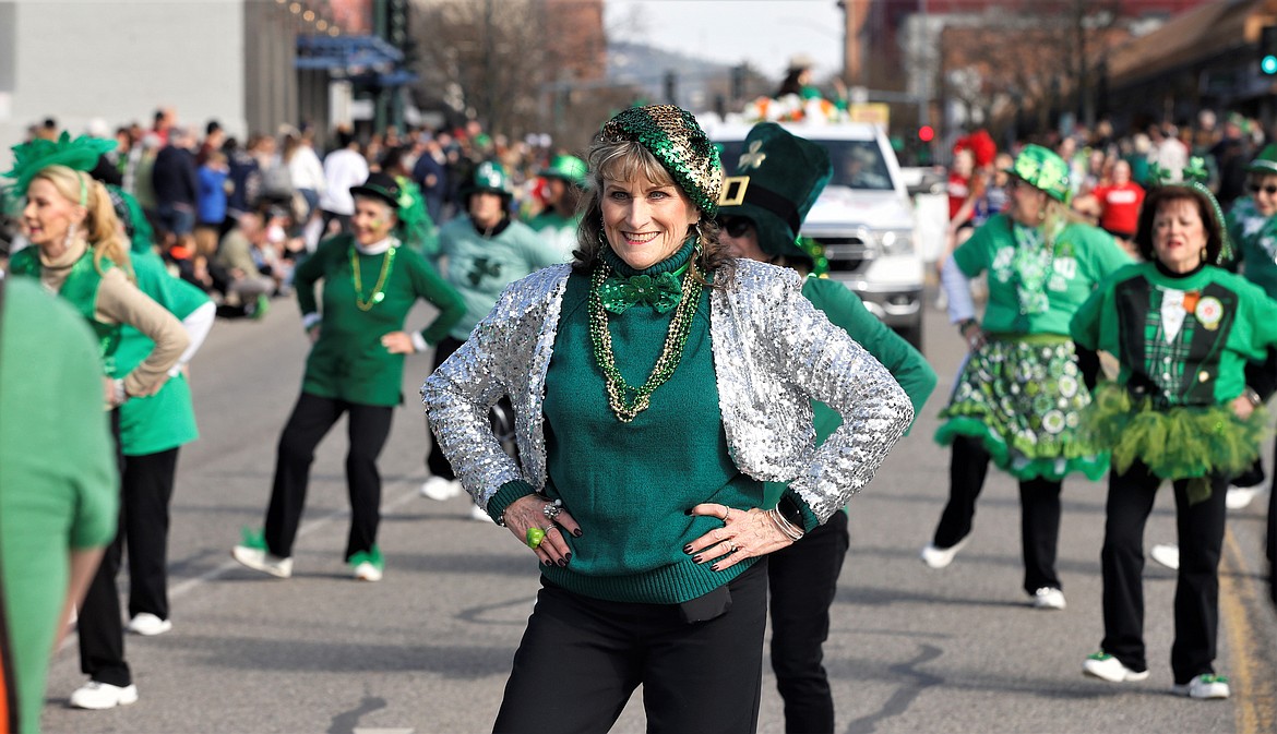 Sue Walker and the Blazen Divaz perform in the St. Patrick's Day Parade on Saturday in Coeur d'Alene.