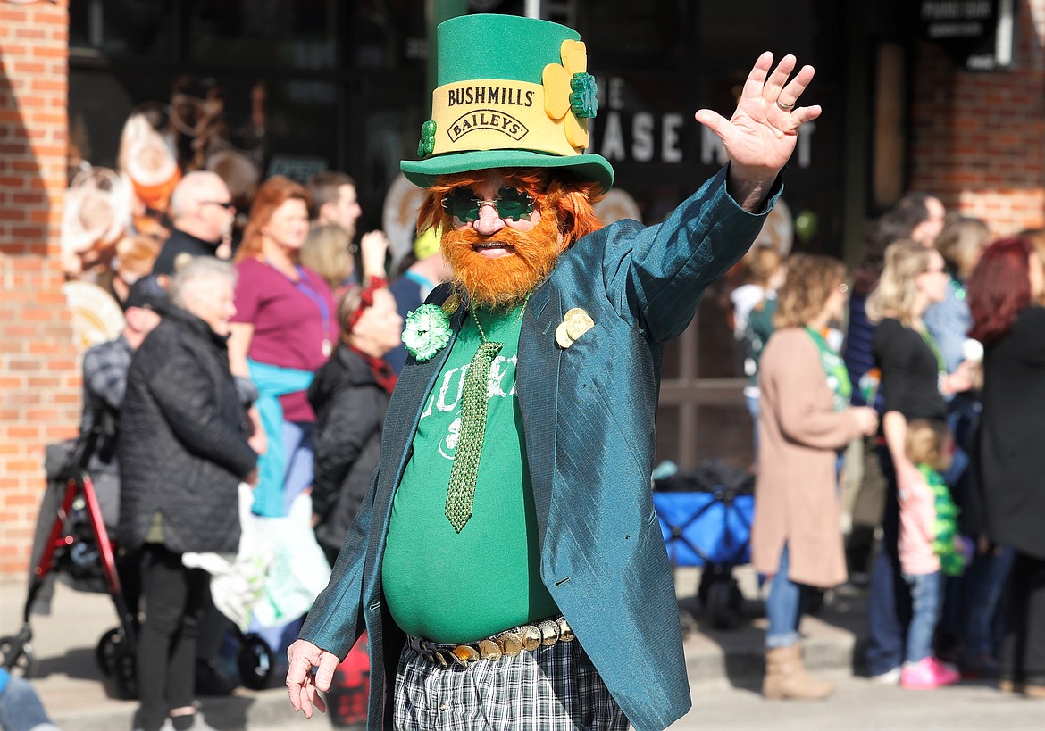 Dennis Redmond once again sported his favorite outfit for Saturday's St. Patrick's Day Parade in Coeur d'Alene.