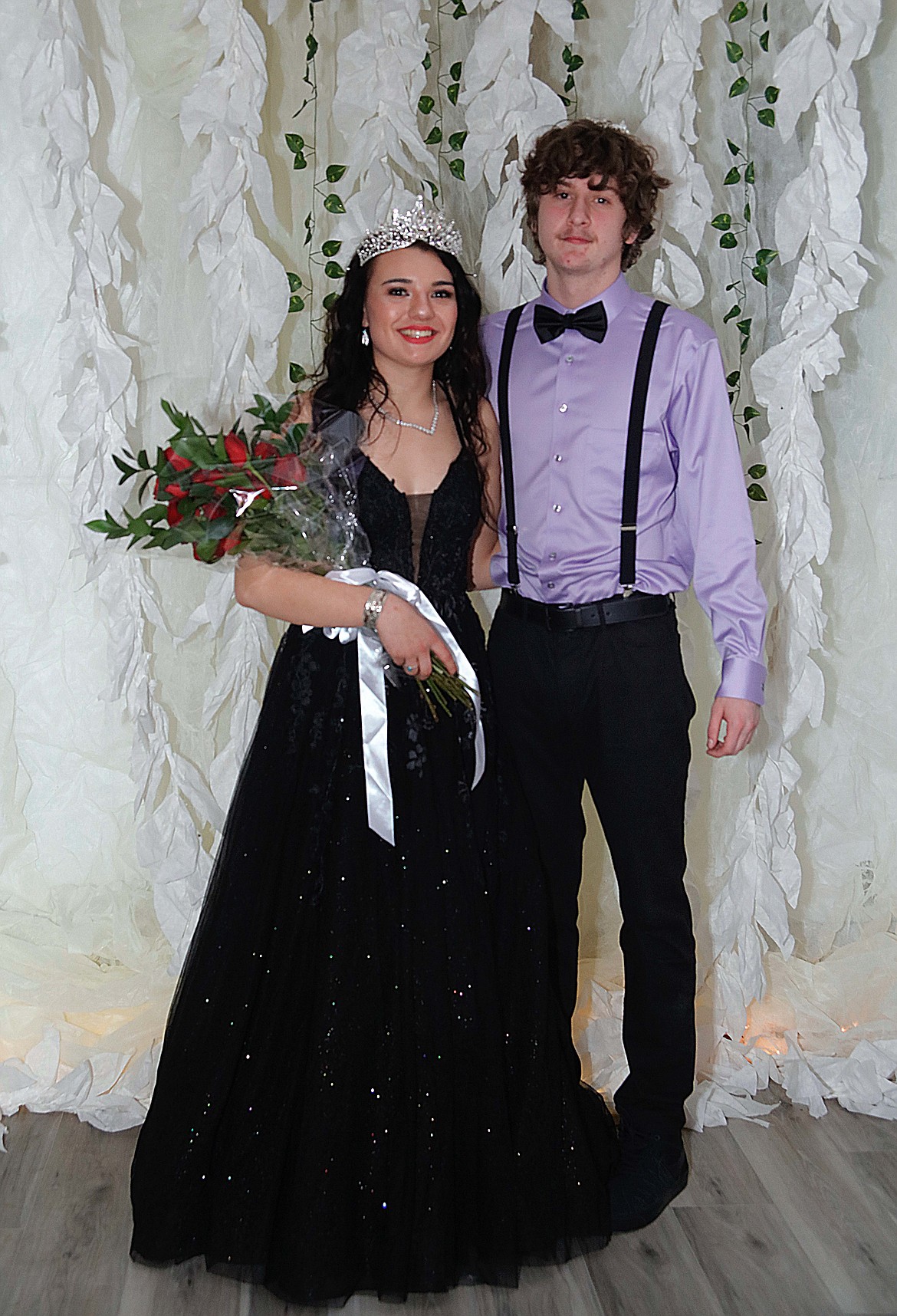 Plains High School prom king and queen Aaron Pfister and Carlie Wagoner. (Jessica Peterson photo)