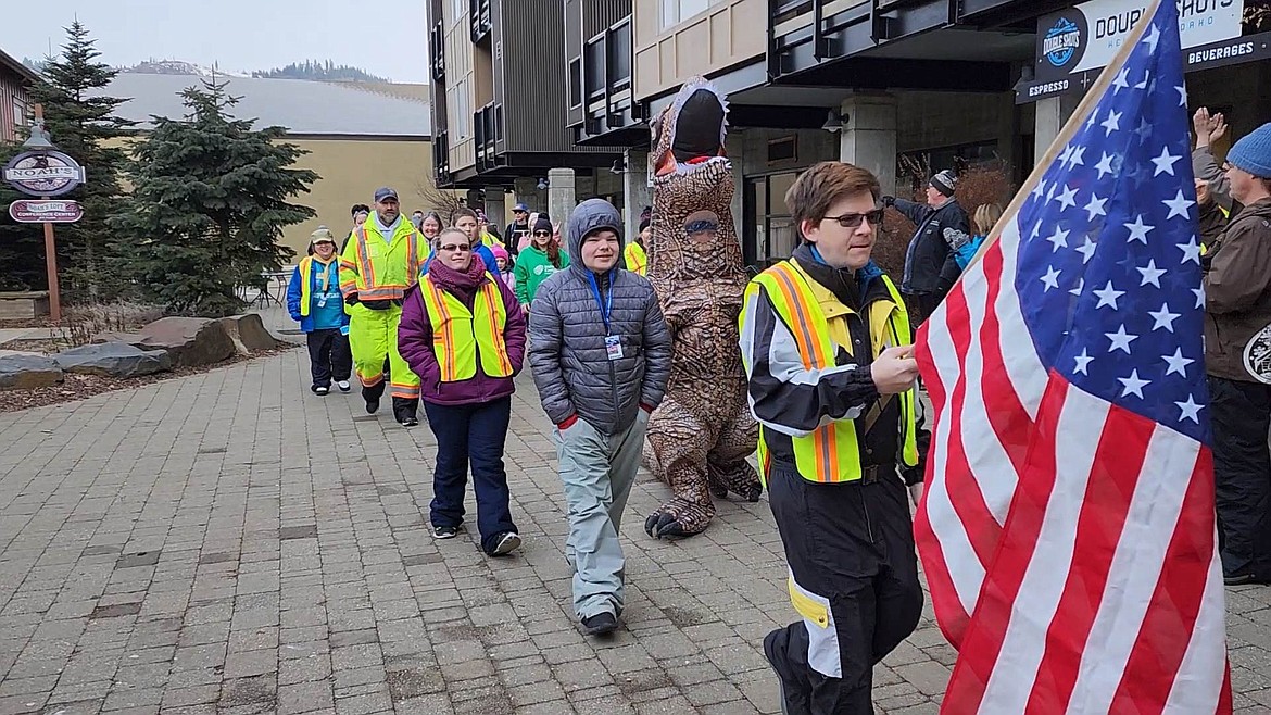 The Special Olympics athletes participated in a parade before heading up to Silver Mountain to compete.