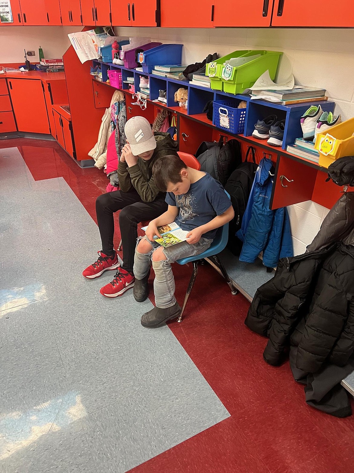 Noxon School students take part in I Love to Read events last week. (Photo provided)