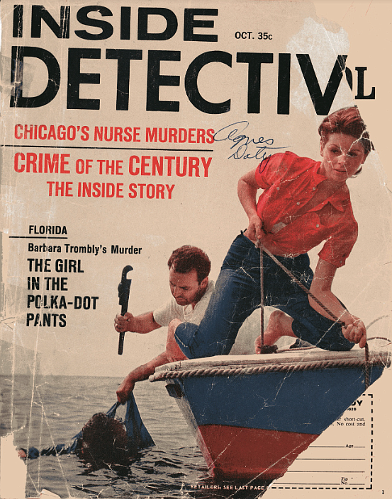 The October 1966 edition of the now defunct magazine Inside Detective, the source of the details of this story.