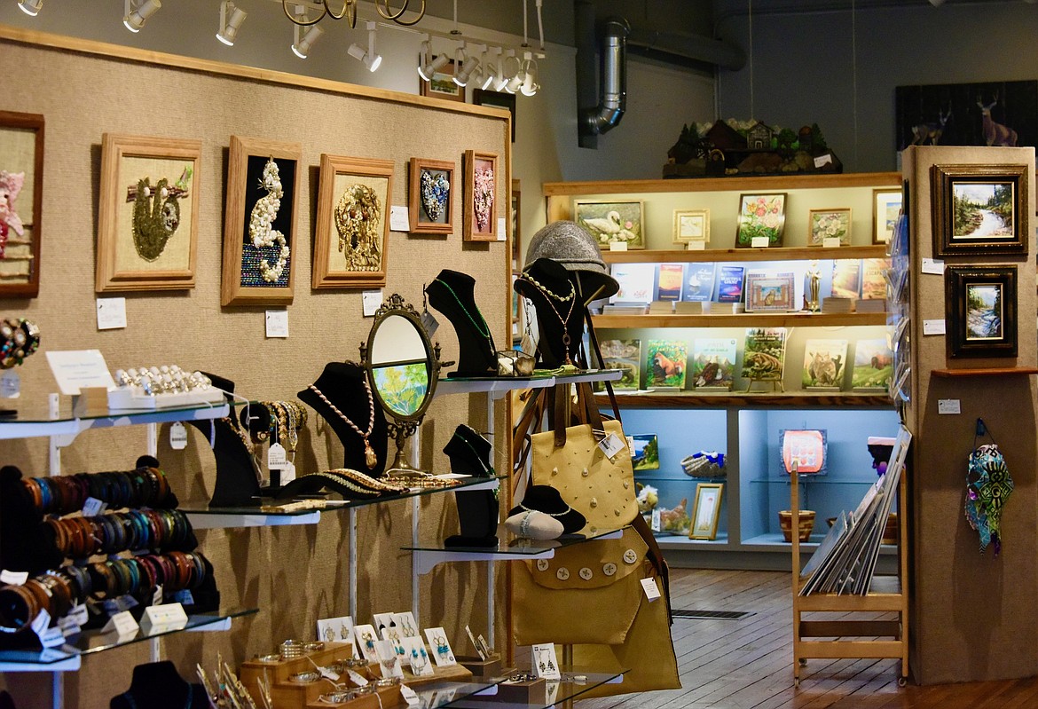 New display cases and arrangement of art creates an improved traffic flow at the Sandpiper Art Gallery and Gifts. (Berl Tiskus/Leader)