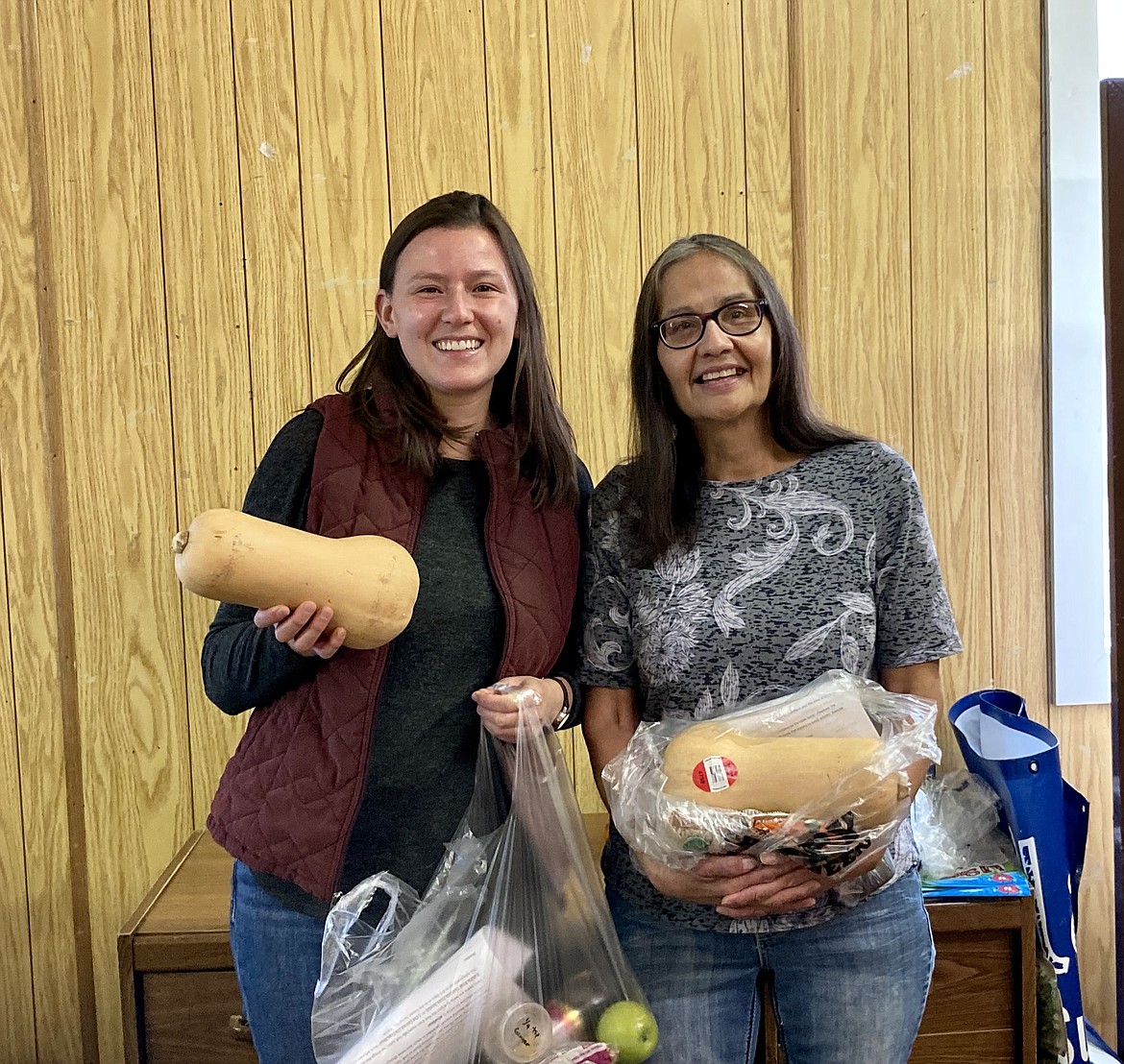 Mackenzie Sachs, a registered dietitian, and Thedra Bird Rattler, a nutrition education specialist, work for FAST Blackfeet. (Photo courtesy FAST Blackfeet)