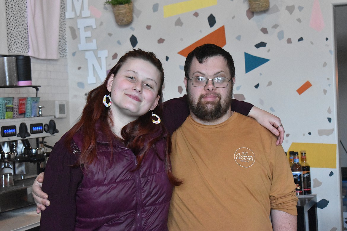 Leann Dewitt, left, and William Blazina, right, are two employees of Common Grounds Coffee Co.