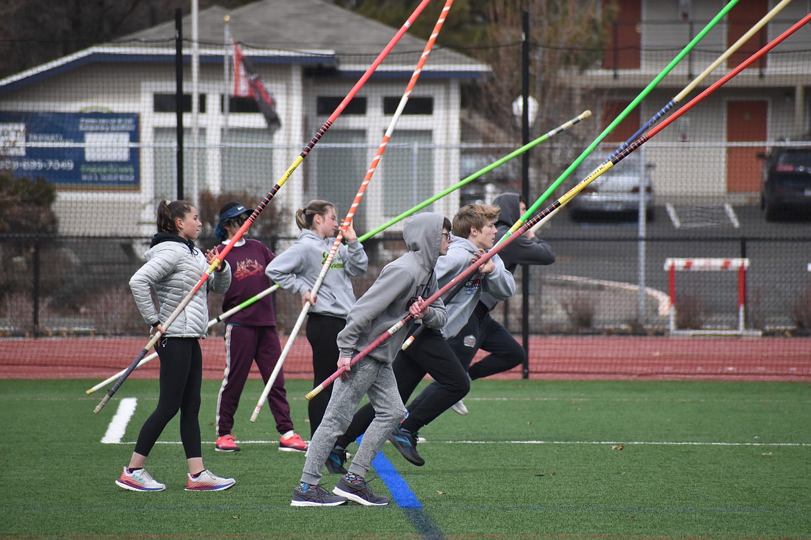 Athletes got individual time along with group time with clinicians to work on their events.