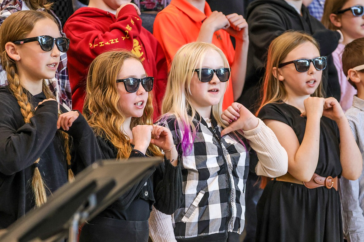 Hadleigh Roberts, Jillian Goodsell, Aubrey Friend, Annabell Nicholson perform in Glacier Gateway's Jazz music performance last week. (JP Edge photo)