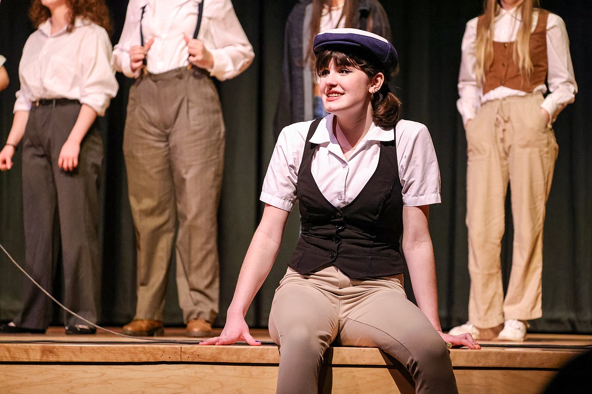 Audrey Hanley performs sings in Night at the Movies last week at Columbia Falls High School. (JP Edge photo)