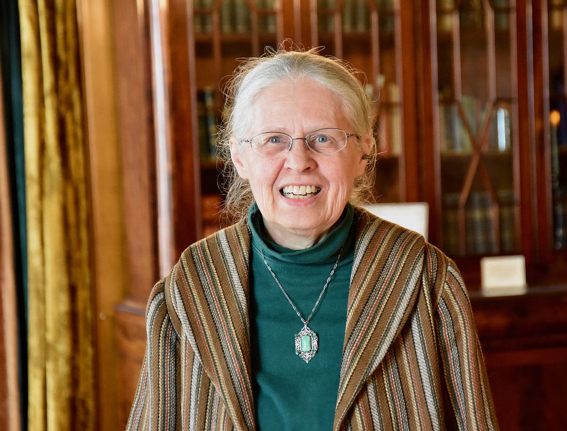 Teresa Knutson has been the volunteer curator of textiles at the Conrad Mansion in Kalispell since 2006. She has cataloged over 250 historic garments at the mansion. (Heidi Desch/Daily Inter Lake)