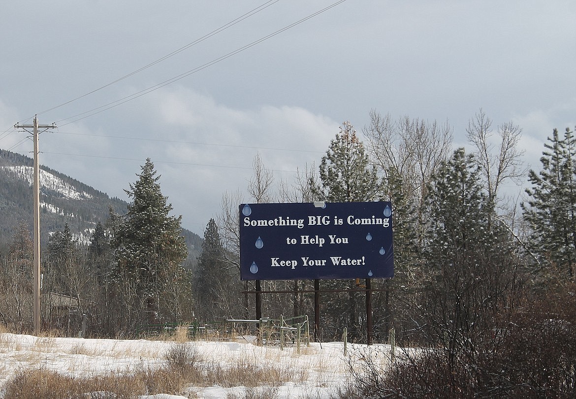 An anti-CSKT Compact billboard sponsored by Bill Sego is posted along U.S. 93 in the Mission Valley. (Lake County Leader photo)