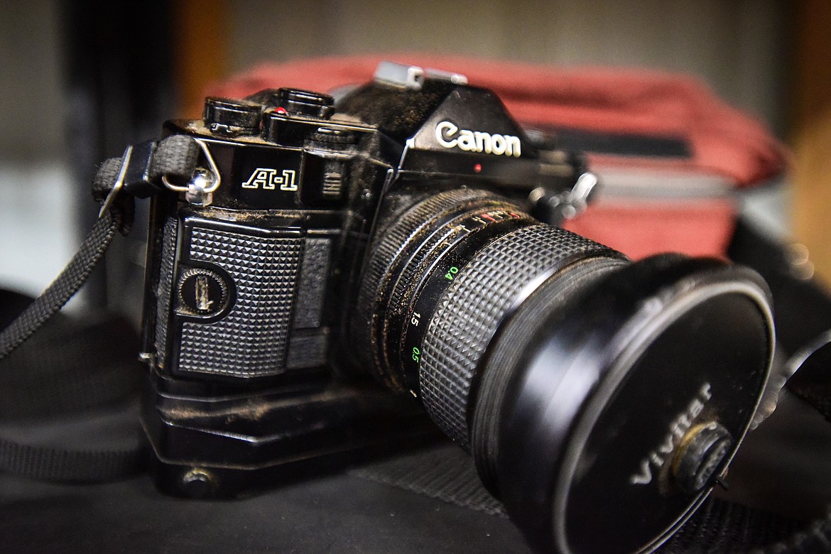 A Canon A-1 35mm film camera up for auction at the 57th annual Creston Auction on Saturday, April 1. The Creston Auction and Country Fair is the largest annual fundraiser for the all-volunteer Creston Fire Department and has been held in Creston since 1966. (Casey Kreider/Daily Inter Lake)