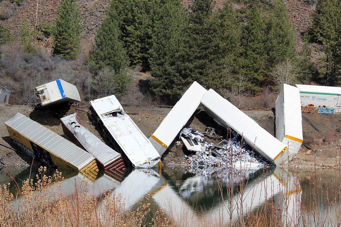 Derailment sends multiple railcars into Clark Fork River Bonner