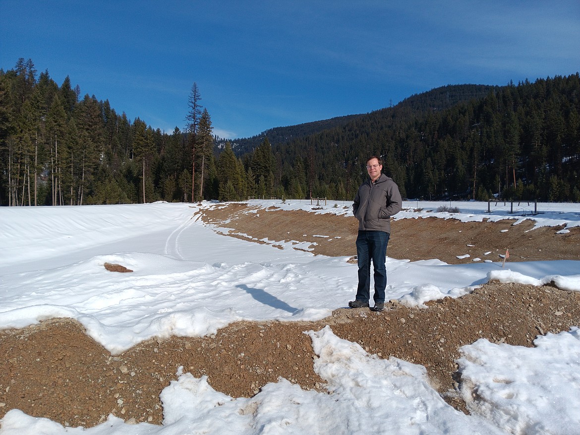 Andy Short, Mineral County Environmental Health and Planning Coordinator, stands at the Wood Gulch Repository that holds the Superfund contaminated soils/waste removed from Flat Creek. More work is scheduled for Flat Creek soon and Short is offering a HAZWOPR class for those who could be involved in any HAZMAT rehabilitation. (Monte Turner/Mineral Independent)