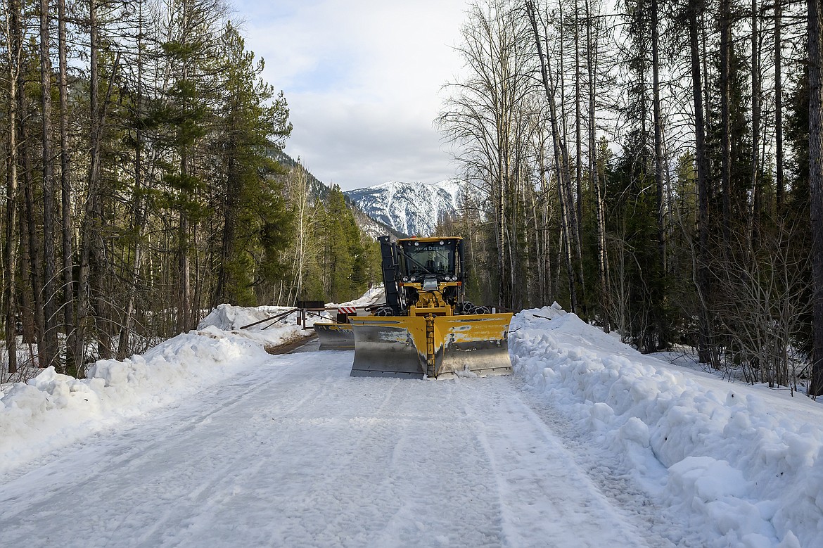 Plows starting work on roads in Glacier Park Whitefish Pilot