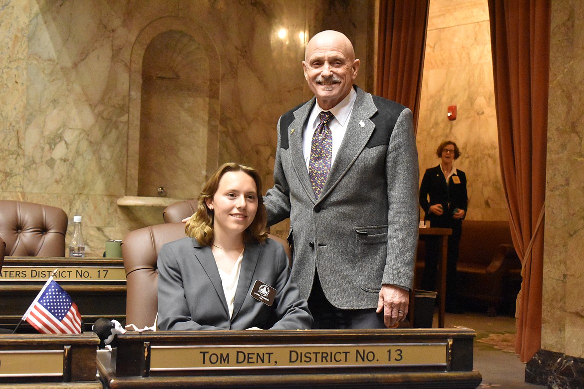 Lena Fuchser, an exchange student from Switzerland staying with a host family in Naches, was a House Page for Rep. Tom Dent (R-Moses Lake) this week. She arrived in Washington in August and will be with her host family until the end of the school year in June.