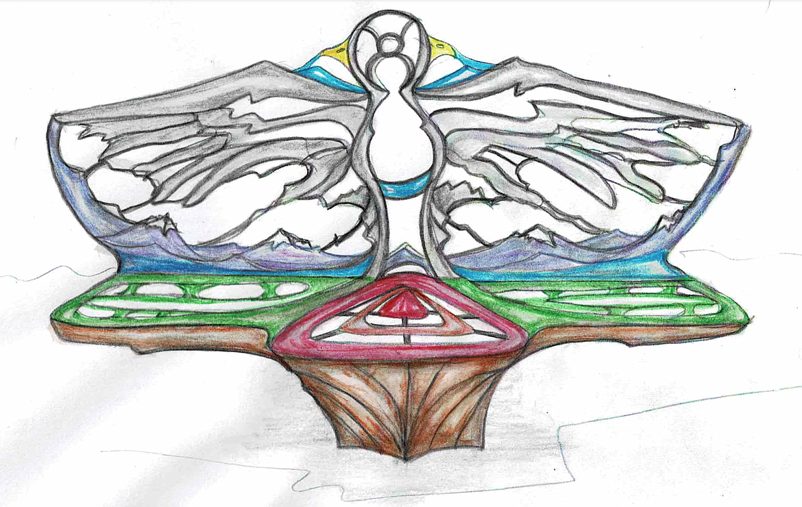 Marte Cellura proposed the Eagle concept to the Hayden Arts Commission for a series of five benches to be commissioned along Government Way in Hayden.