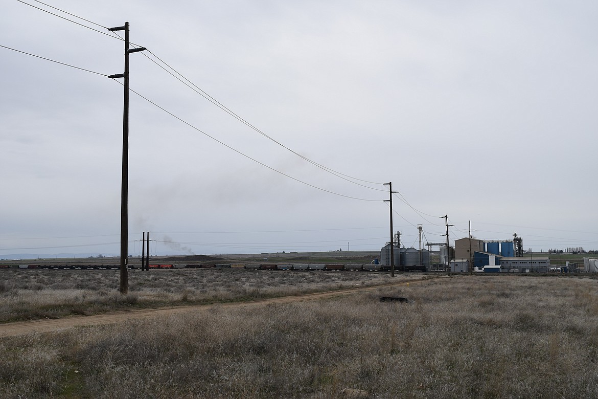 A view of southwest Warden near the corner of S. Harrison Street and W. Sixth Street looking west at land the Port of Warden hopes to develop.