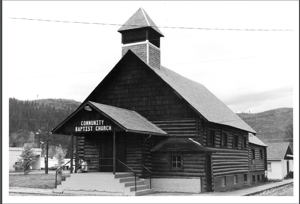 An older photo of the Pinehurst Community Bible Church that was submitted when the church was nominated for the National Register of Historic Places.