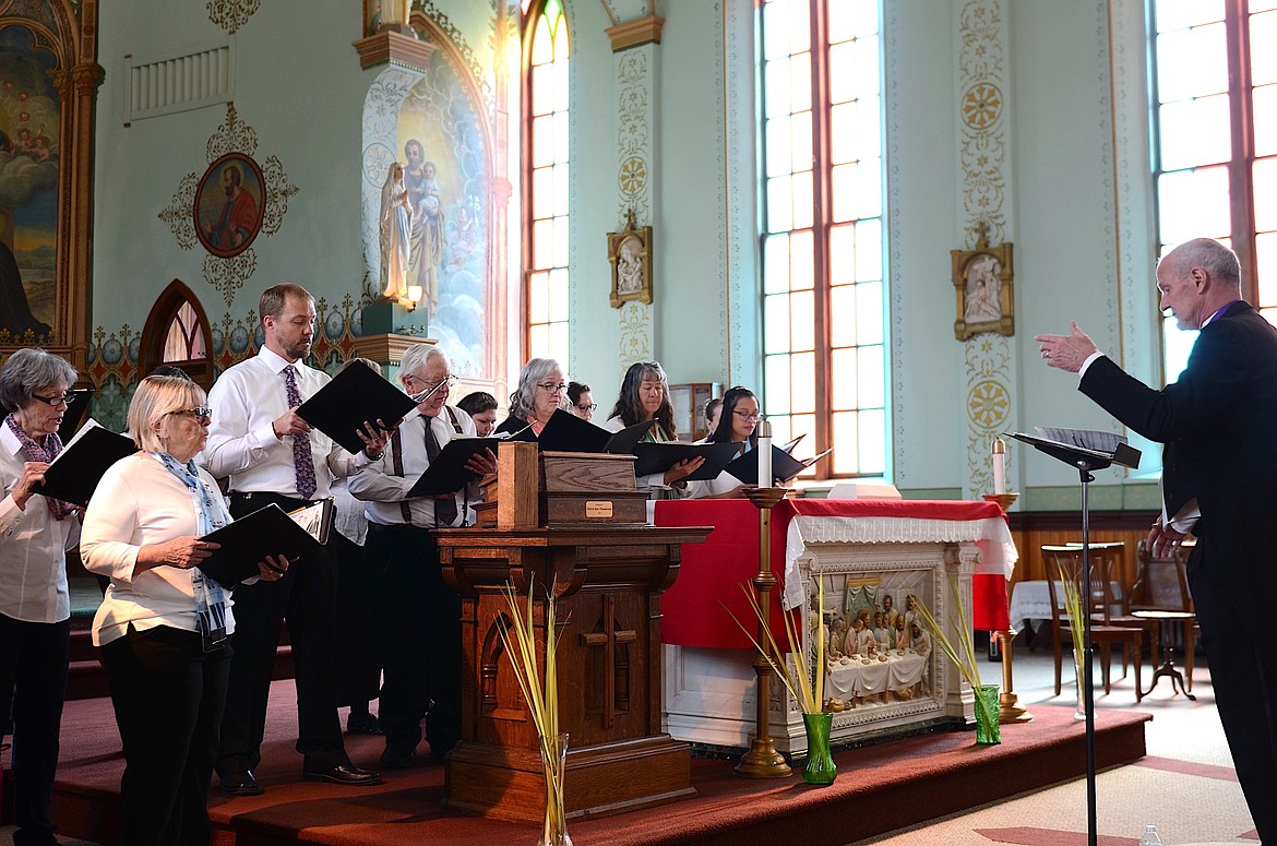 Members of the Mission Valley Choral Society performed at the Catholic Mission in St. Ignatius Saturday under the direction of Chris Baumgarner. Last weekend's concerts marked the final two under his baton. (Kristi Niemeyer/Leader)