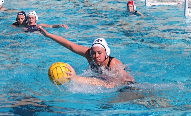 Coeur d'Alene High senior Joslyn Dimitri gets to a loose ball during a training session with the USA U-18 Developmental Team during a training session in March. Dimitri was one of 60 selected for the camp, with the top 18 to represent the U.S. in the Junior Olympics in North Texas in July.