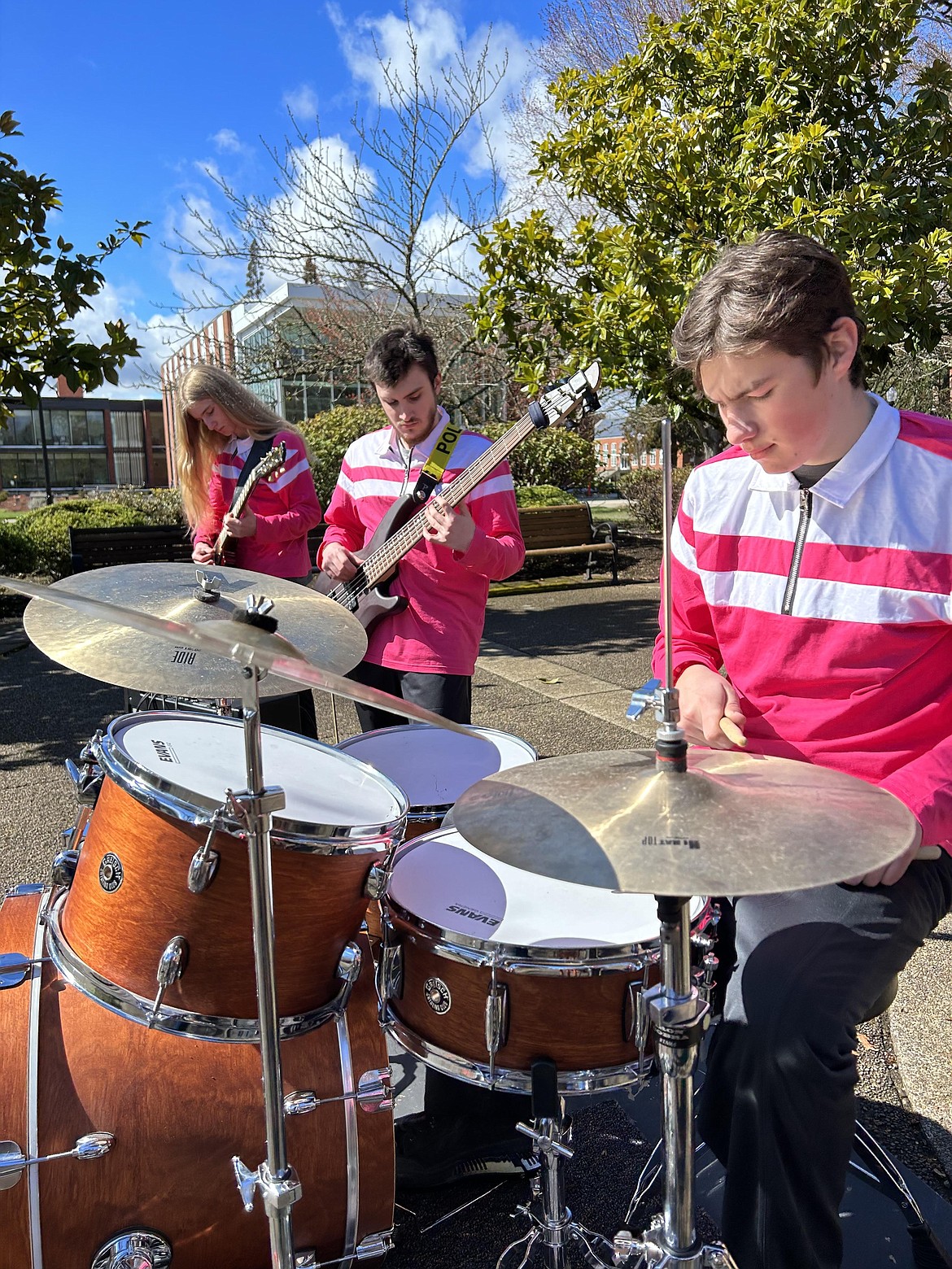 Viking Percussion has a wide array of instruments involved in their ensemble from drum sets to guitars. Instructor, John Owens, said he works to provide challenging pieces to students so that they are constantly improving as musicians.
