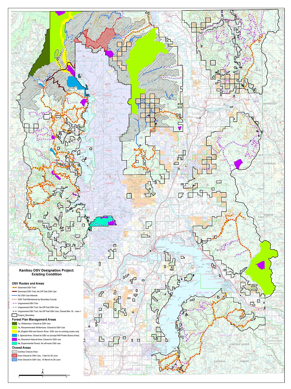 A map showing the Kaniksu OSV Designation Project.