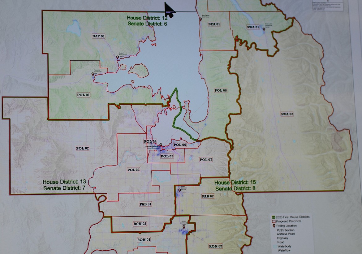 Redistricting map shows portions of the new House and Senate Districts impacting Lake County.