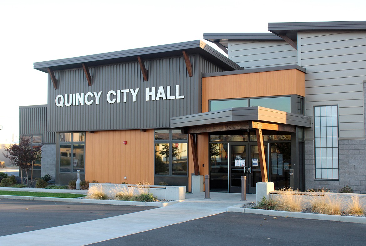 The city of Quincy received a management letter from the Washington Auditor’s Office suggesting city officials make changes to the city’s sewer system accounting procedures. Quincy City Hall is pictured.