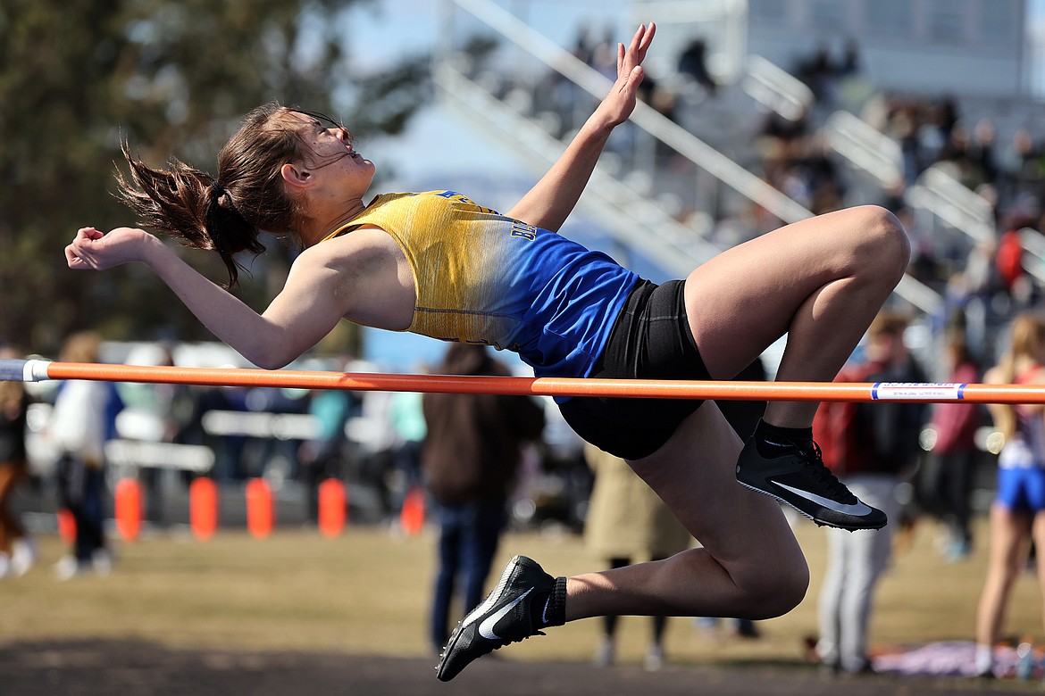 The Lady Hawks compete at the Bigfork Invitational track meet last weekend. (Jeremy Weber/Bigfork Eagle)