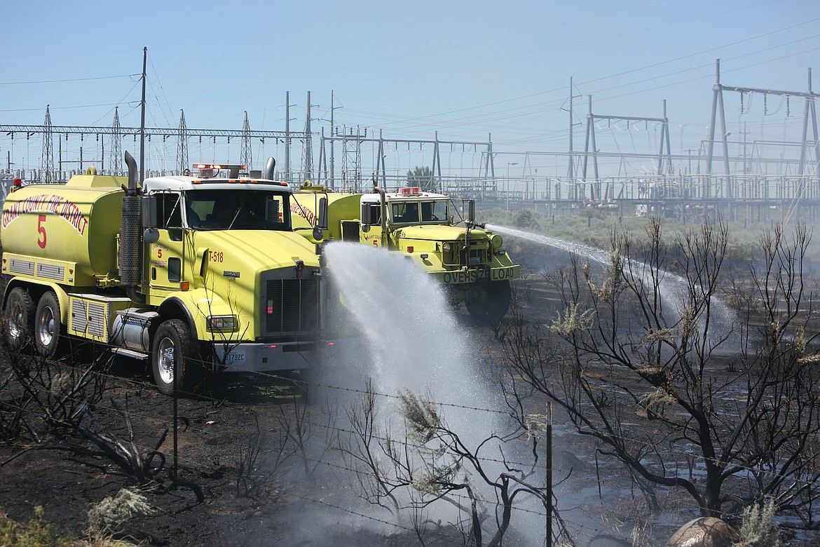 Residents should take a look around their properties to see what precautions they can take to reduce the potential for damage in case of a wildfire, like the one Grant County Fire District 5 is fighting here.