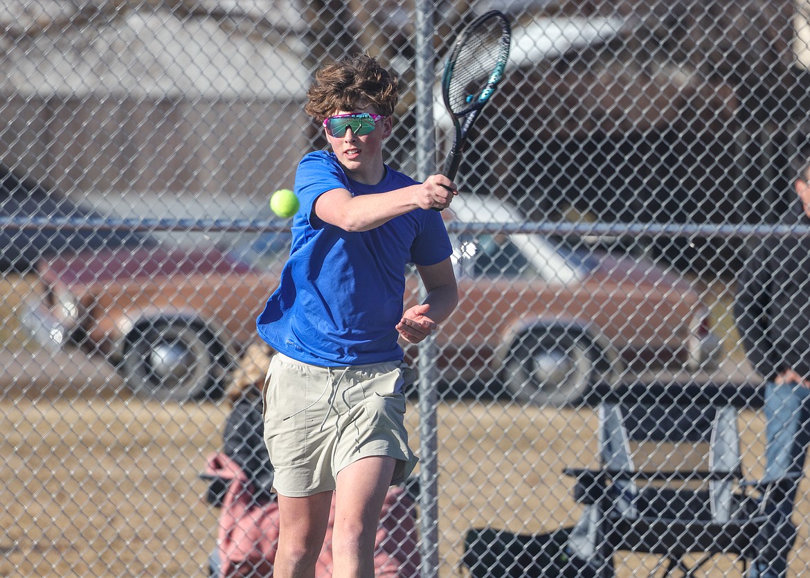 Jax Ramage competes against Whitefish Thursday at home. (JP Edge photo)