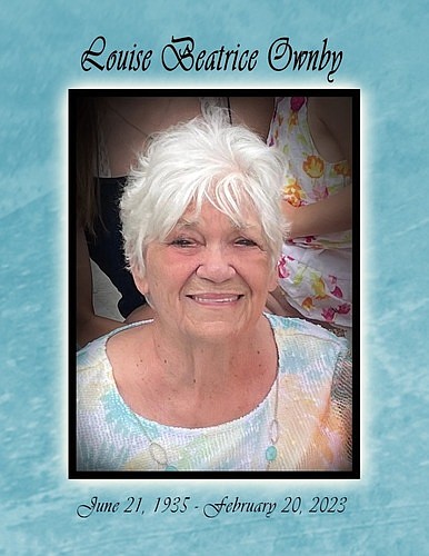 Louise Beatrice Ownby passed away Feb. 20, 2023, from a sudden illness.