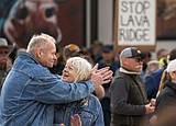 Hundreds rally against proposed large Idaho wind farm