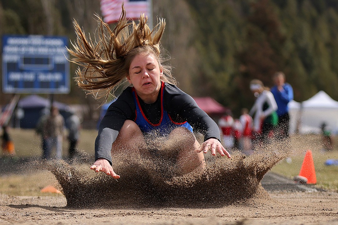 Maddi Chappuis competes in the long jump