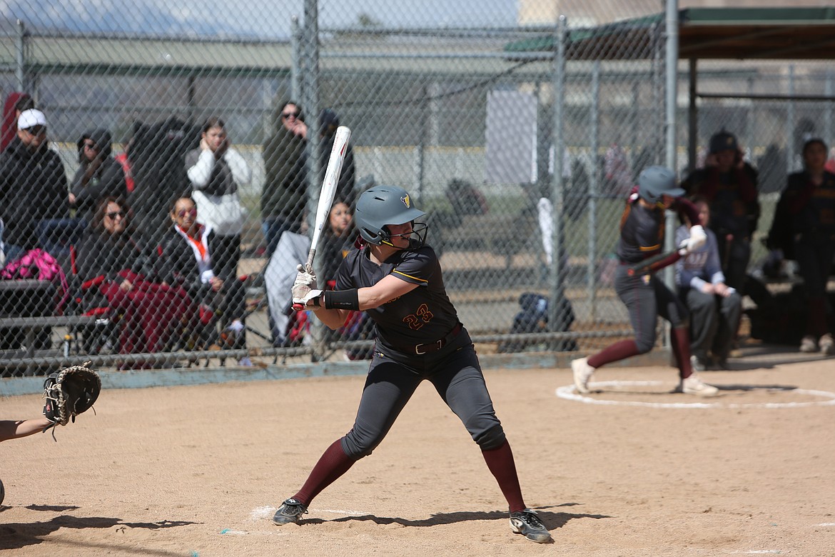 Moses Lake senior Katelyn Kriete went two for three at the plate against Richland on Wednesday, batting in two runs.