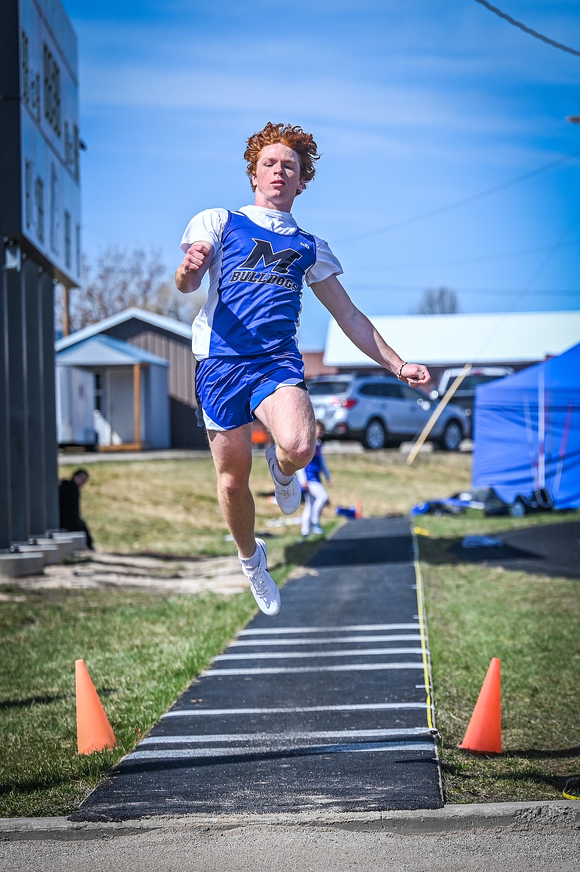 Mission's Bryce Umphrey claimed first in long jump at Saturday's Dilly Bar Invite in Ronan. (Christa Umphrey photo)