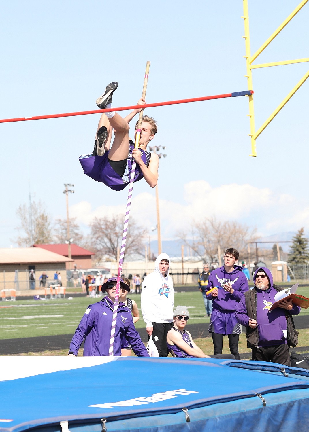 Charlo's Hayden Hollow nabbed fourth in the pole vault at Saturday's Ronan meet. (Susan Lake photo)