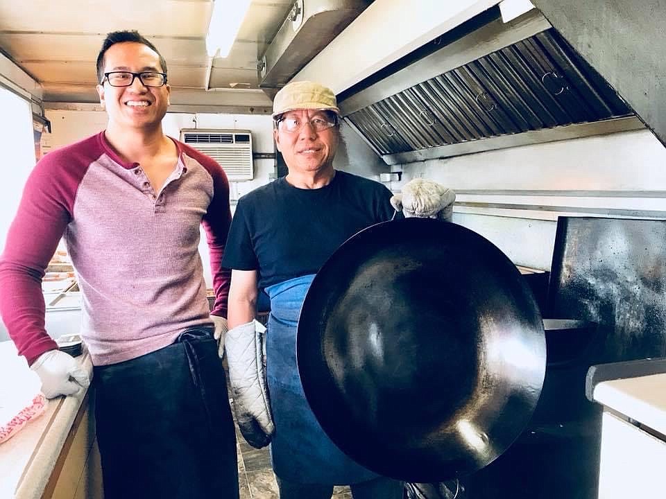 Tom Moua and his uncle Pang Lee, one of the Golden Chopstick's original founders. (Photo courtesy/Tom Moua)