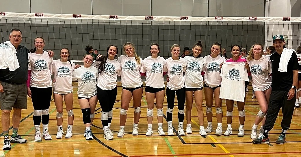 Courtesy photo
The CPA (College Prep Academy) 16 Drew club volleyball team won the Evergreen Region Power League on Sunday at the Hub Sports Center in Liberty Lake. They were undefeated in league play. Also that day, they took first at the INK (Inland Northwest Klassic), not dropping a set all day. From left are coach Chad Coupland, Brooke Bergland, Elizabeth Hardy, Lexi Norisada, Emma Sandberg, Savannah Gustaveson, Sydney Wysocki, Jane Holley, Gabi Reich, Romy Tyler, Olivia Ohman, Mackenzie Ray and coach Drew Pascua. Norisada is from Post Falls, Hardy is from Coeur d'Alene.