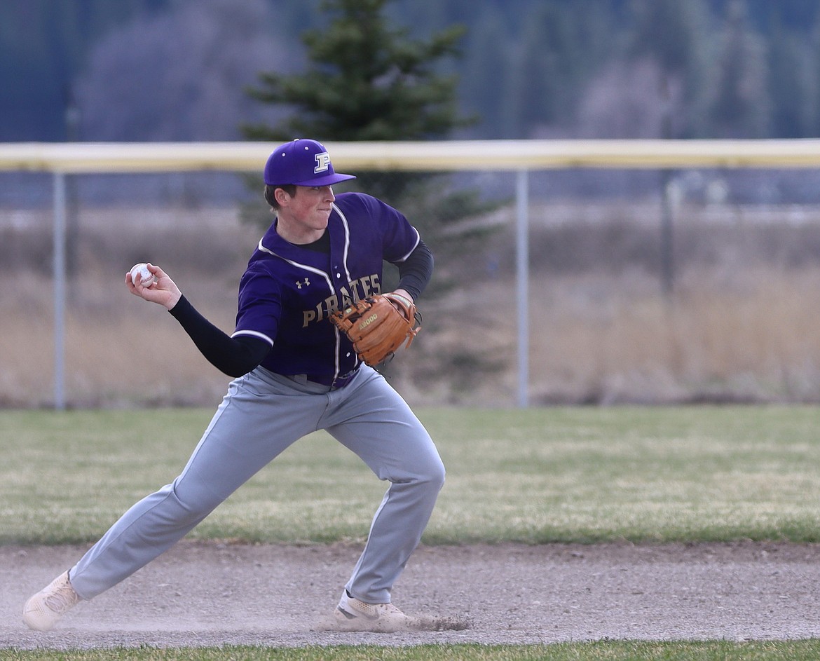 Polson's Espn Fisher fields the ball during last Thursday's game against Plains-Hot Springs. (Niki Graham photo)