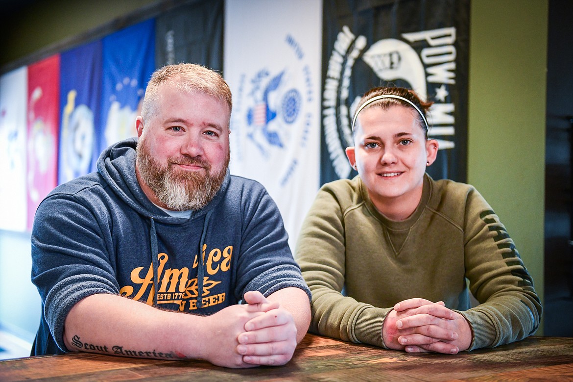 Matt and Josie Hegstad at Patriotic American Brewery in Evergreen on Tuesday, April 18. (Casey Kreider/Daily Inter Lake)