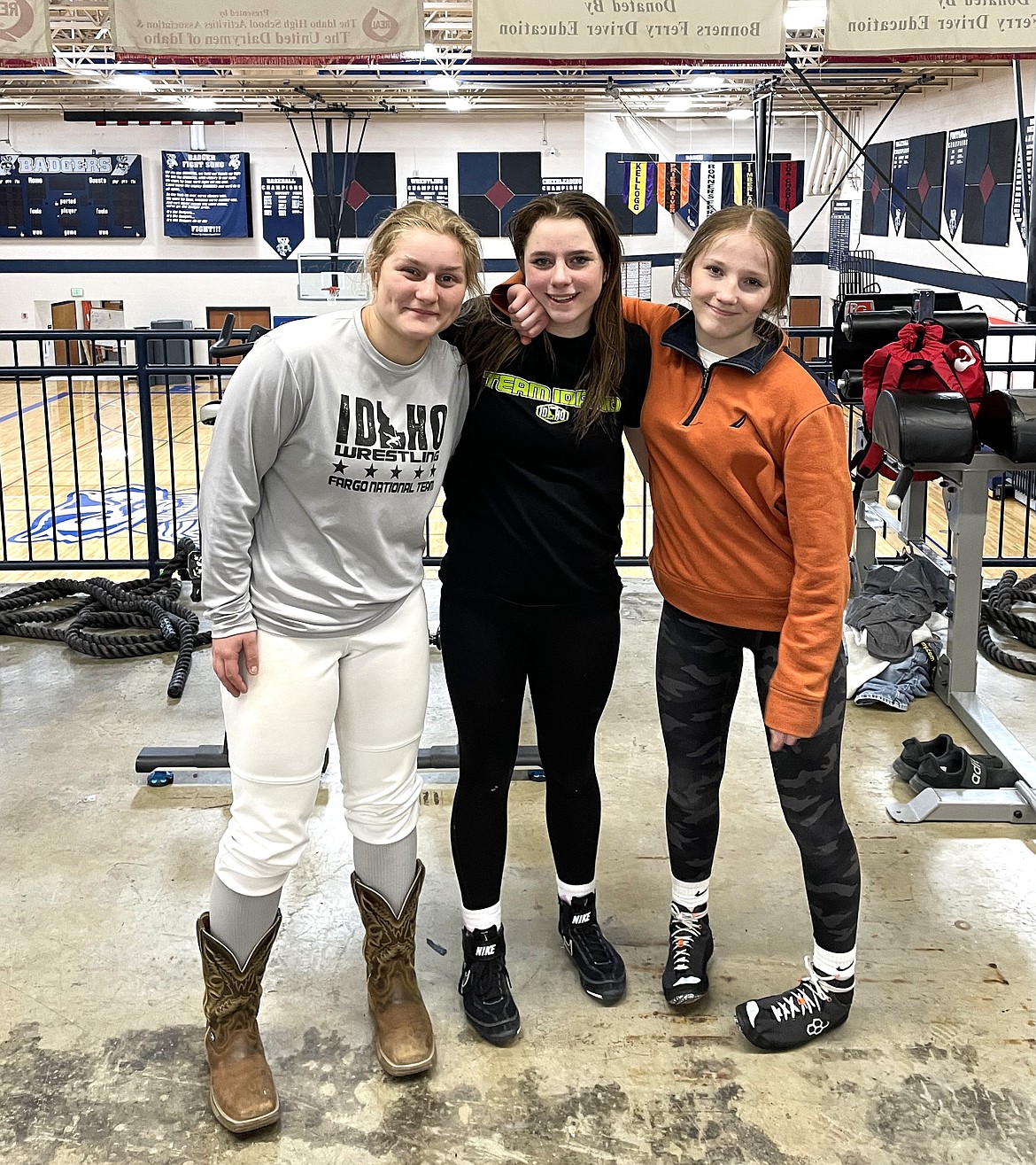 BFWC members competed at the Women’s USA Freestyle National Championship in Spokane, WA last weekend, (left) Savannah Rickter, Aubree Graves, Neveah Therrien.