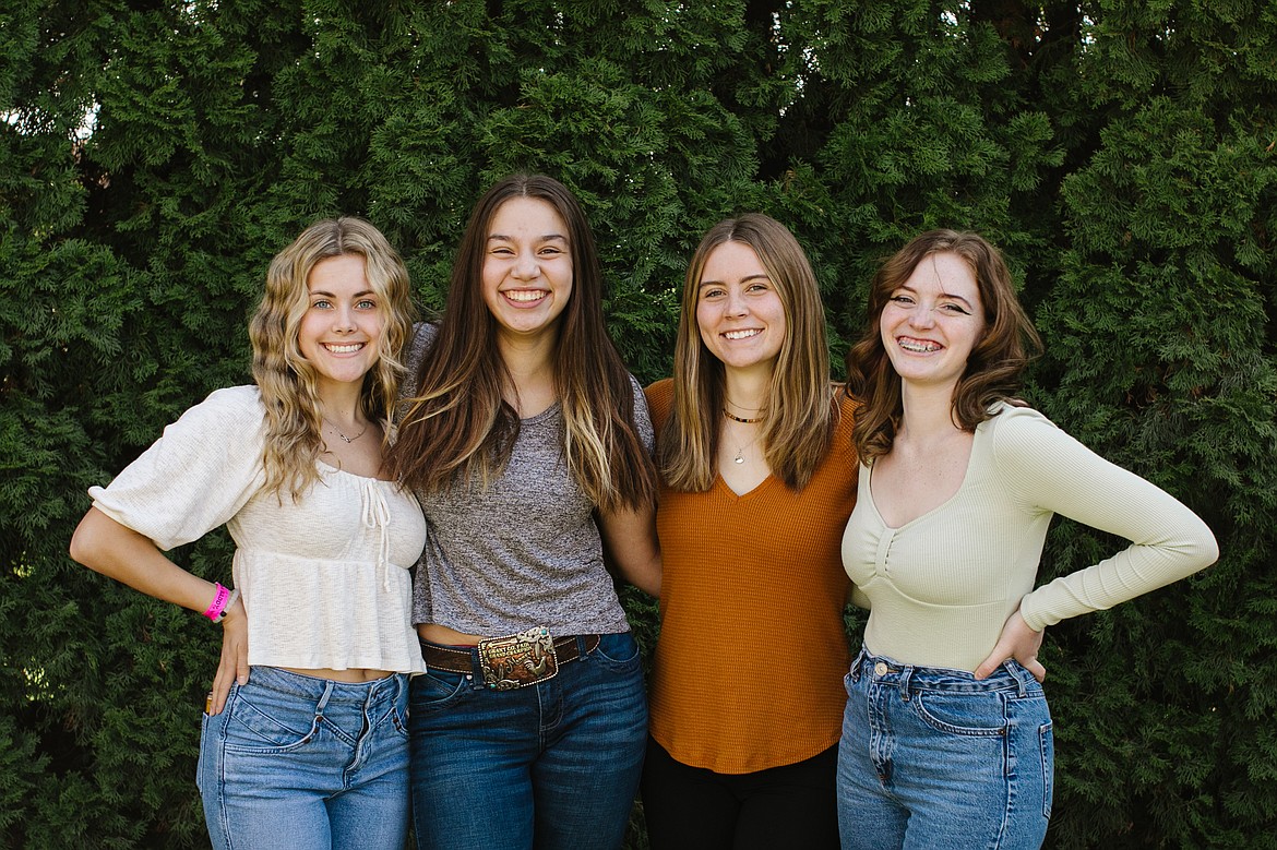 From left, Addy Carlile, Sydney Garza, Torie Moser and Madison Kultgen will compete for the title of Moses Lake Distinguished Young Woman Saturday. The event has a long history of tradition in the area.