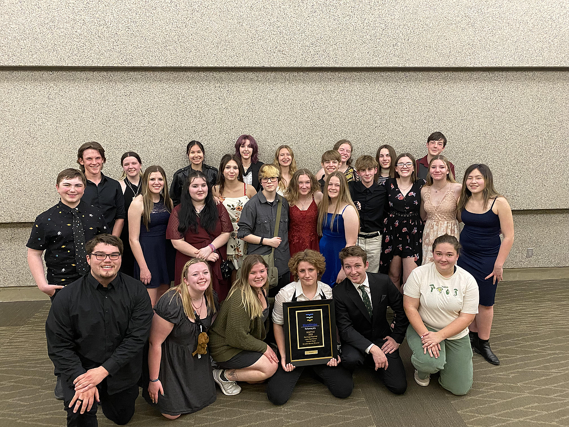 The Libby High School band as seen after their performance in Seattle. (Photo courtesy of Brandon Boone)